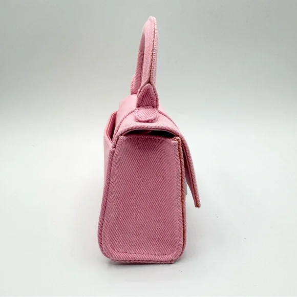 Balenciaga Pink Mini Denim Hourglass Top Handle Crossbody Bag - Picture 5 of 15